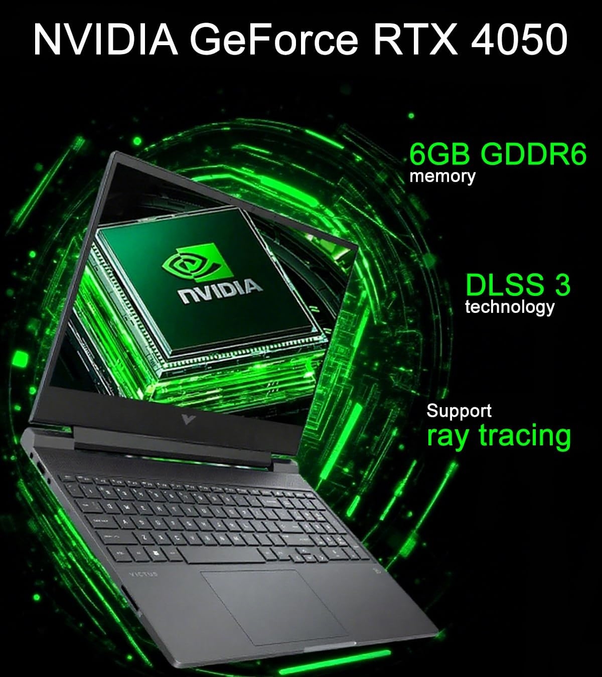 HP Victus 15 15.6" Gaming Laptop, FHD 144Hz, NVIDIA RTX 4050 6GB, AMD Ryzen 7 7445HS, 16GB DDR5 RAM, 512GB SSD, 6 Core ( Intel i7-13700H), Backlit Keyboard, Ethernet - Image 8